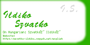 ildiko szvatko business card